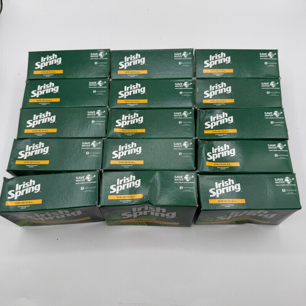 Irish Spring Original Bar Soap 15 OLD FORMULA No Linseed/Flaxseed Oil 4oz Sealed